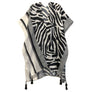 DIONA J ZEBRA PRINT KIMONO W/ TASSELS ONE SIZE COLOR BLACK