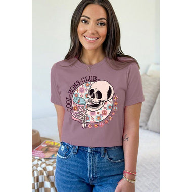 Diona J Mothers Day Cool Moms Club Graphic Tee Shirt Color Sand Dune Size L