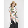 DIONA J FASHION TROPICAL PRINT KIMONO ONE SIZE COLOR WHITE