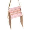 Diona J Women's Designer Aztec Tassel Party Stylish Crossbody Bag Pink