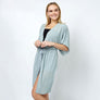 DIONA J DRAWSTRING JERSEY KIMONO ONE SIZE COLOR GREY