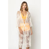 DIONA J FLORAL LACE KIMONO ONE SIZE COLOR IVORY