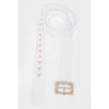 DIONA J PLUS SIZE CRYSTAL BUCKLE CLEARED TRANSPARENT BELT COLOR GOLD/CLEAR