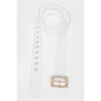 DIONA J PLUS SIZE CRYSTAL BUCKLE CLEARED TRANSPARENT BELT COLOR GOLD/CLEAR
