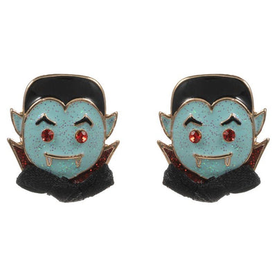 Halloween Dracula Shaped Enamel Post Earring