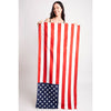 DIONA J FASHION AMERICAN FLAG 2 IN 1 TOTE BEACH TOWEL