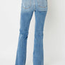 Judy Blue Full Size Distressed Raw Hem Bootcut Jeans