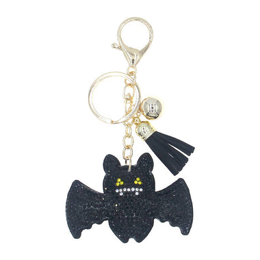 Halloween Rhinestone Bat Tassel Key Chain