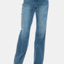 Judy Blue Full Size Tummy Control Cut Raw Hem Straight Jeans
