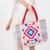 DIONA J BOHO FRINGE TOTE BAG ONE SIZE MULTICOLOR