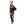 Dark Devil 6 Pc Black Teddy bodysuit Pentagram Contrast Lace Costume Set Size ML