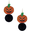 Halloween Pumpkin Pom Pom Earring