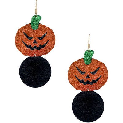 Halloween Pumpkin Pom Pom Earring