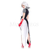 Cruel Villain Black & White Women’s Halloween Cosplay Costume Set Size XL