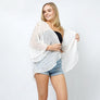 DIONA J DOT FOIL PRINT SHEER KIMONO ONE SIZE COLOR WHITE