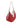 Shoulder Handbag Red Flap Rounded Bag for Women
