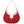 Shoulder Handbag Red Flap Rounded Bag for Women