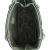 Tote Light Green and White Stripe Handbag Women