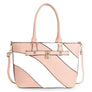 Tote Pink and White Stripe Handbag for Women