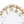 Anklet White Woven Gold Chain Camellia Charms