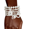 Shiny Silver No. 5 Boutique Charm Bracelets