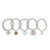 Silver Luxe Charm Stretch Bracelets
