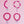 Breast Cancer Pink Glass Bead Fight 4 Pc Bracelets