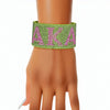 AKA Sorority Green Rhinestone Magnetic Bracelet
