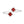 DST Sorority Rhinestone Red Clover Open Bangle