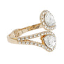 Cuff Brilliant Gold Teardrop Crystal Bracelet