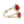 Cuff Brilliant Red Teardrop Crystal Bracelet