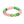 AKA Pink Green Tubular and Glass Bead Bracelet
