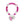 Breast Cancer Pink Glass Bead Heart Charm Bracelet