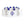 ZPB Sorority Blue White Bling Letter Bracelet