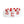 DST Sorority Red White Bling Letter Bracelet