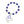ZPB Blue White Bling Sorority Charm Bracelet