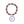 SGRHO Gold Blue Round Charm Luster Bracelet