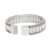 AKA Sorority Pink Baguette Bling Tennis Bracelet