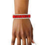 DST Sorority Red Baguette Bling Tennis Bracelet