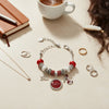 DST Snake Chain Triple Charm Luxe Bead Bracelet