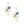 Dangle Clear Medium Afro Flower Earrings for Women