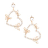 Gold Butterfly Heart Earrings