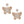 Drop Brown Butterfly Rhinestone Fabric Earrings