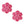 Studs Fuchsia Flower Rhinestone Fabric Earrings