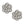 Studs White Flower Rhinestone Fabric Earrings