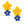 Blue Gold Flower Earrings