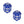 Blue White Crest Studs