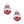 Red White Crest DST Studs
