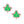 AKA Pink Green Ivy Leaf Studs