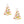 Stud Gold Pearl Small Xmas Tree Earrings for Women
